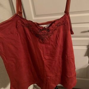 BOHO ORANGE BEADED TANK